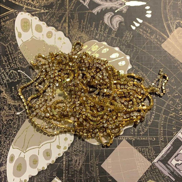 Loose rhinestone chain rolls gold - Picture 2 of 2